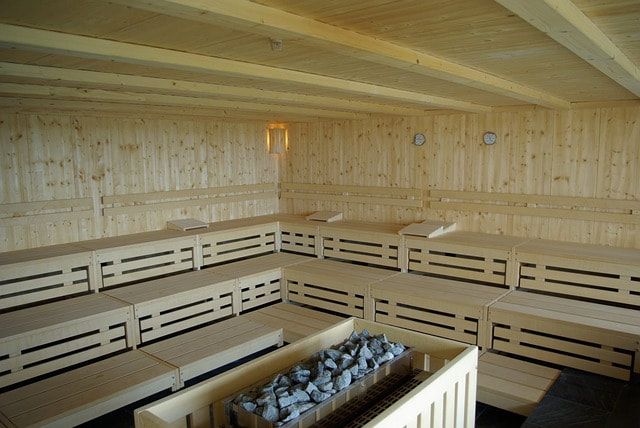 sauna room with best sauna heater